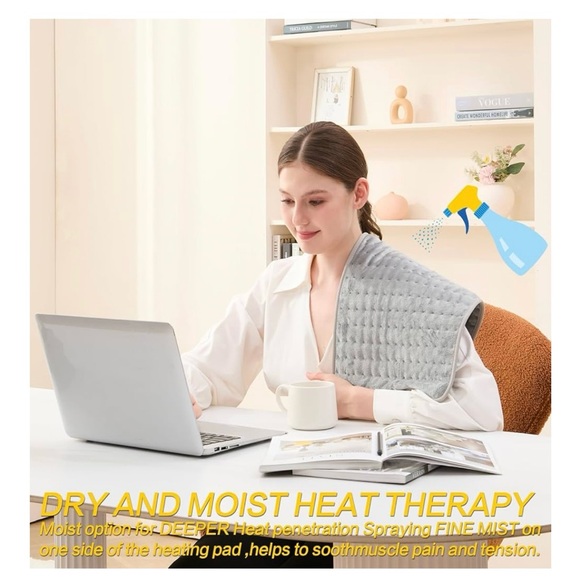 Gray Electric Heating Pad with Controller - Picture 5 of 16